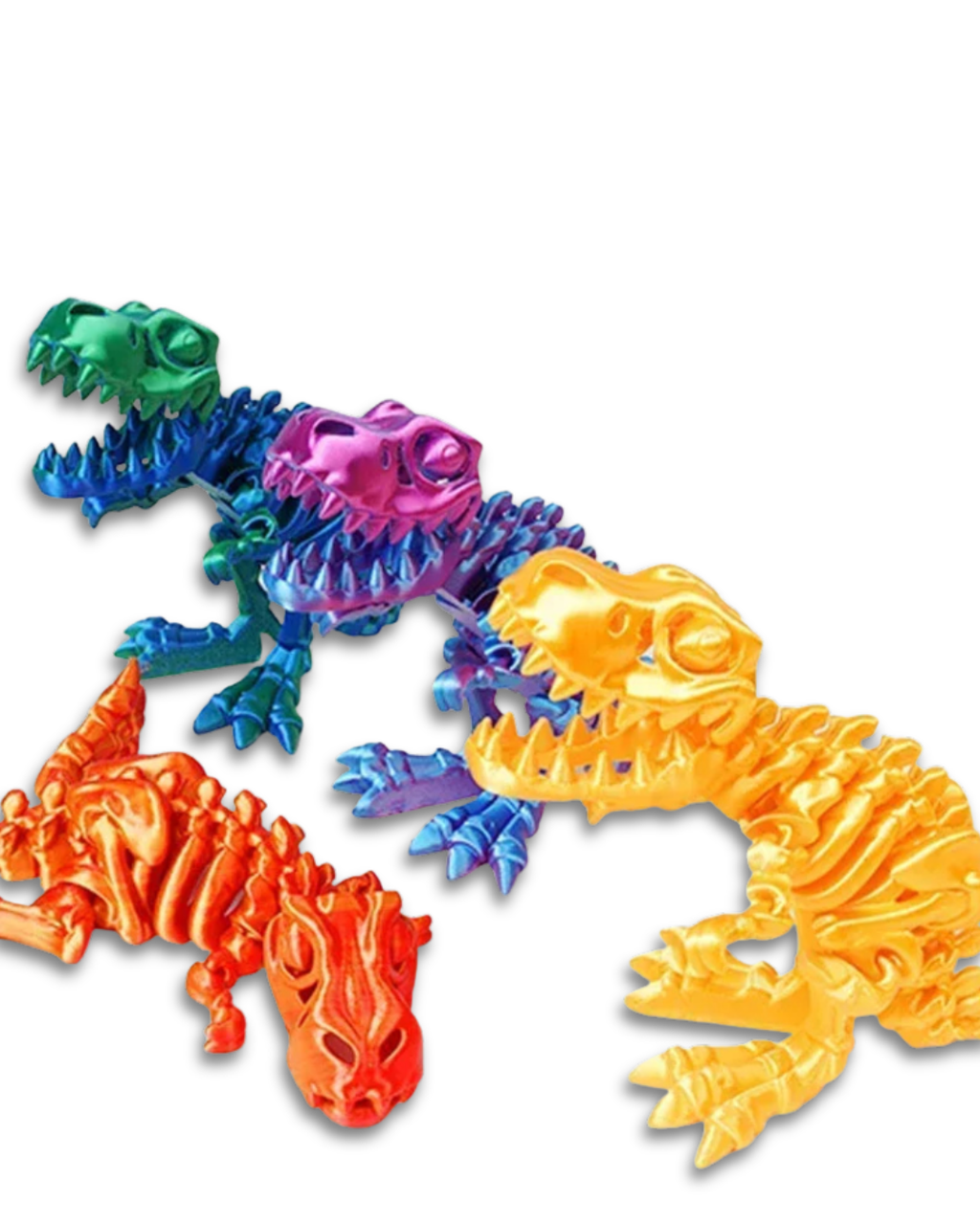 Prime Rex — Esqueleto T-Rex Articulado com Brilho Neon