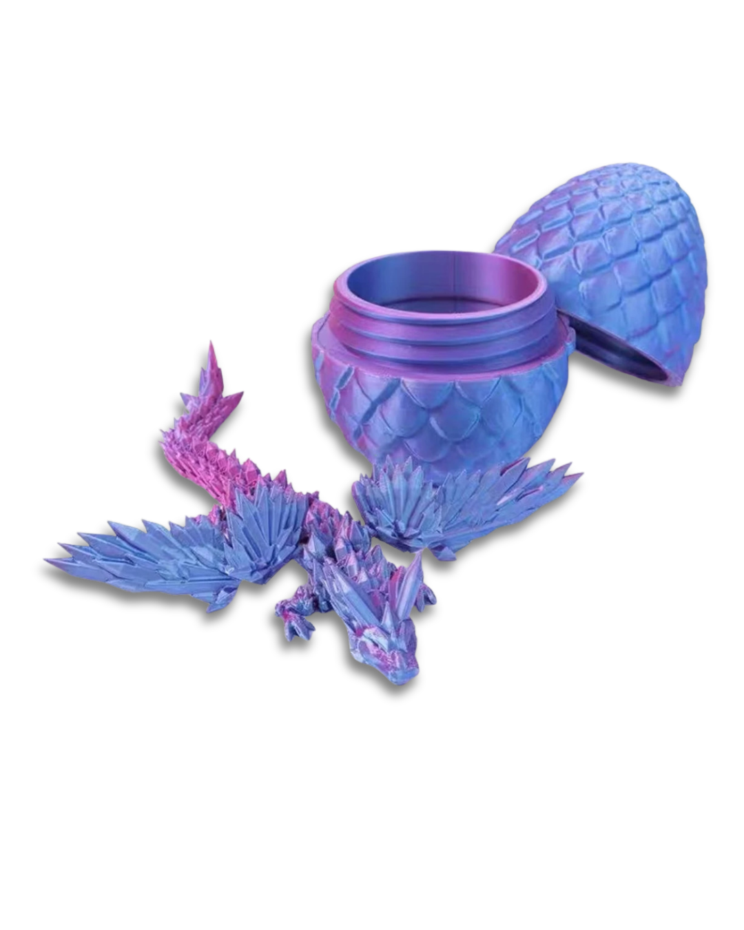 Draco Genesis — Dragão Articulado 3D com Ovo de Cristal